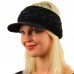 Winter Open Top 2ply Thick Knit Headband Faux Suede Visor Beanie Hat Cap 754890269220 eb-39333556
